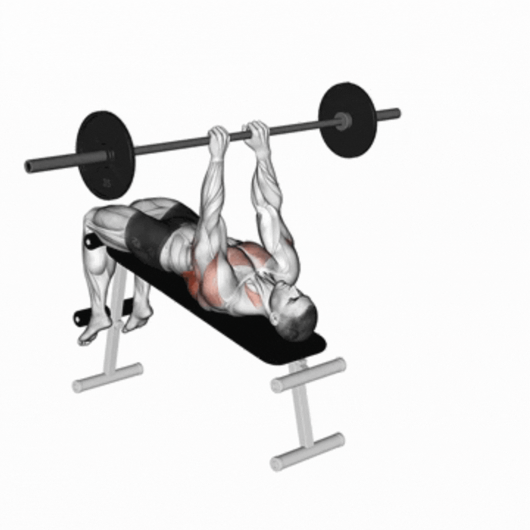 Pullover com barra no banco declinado